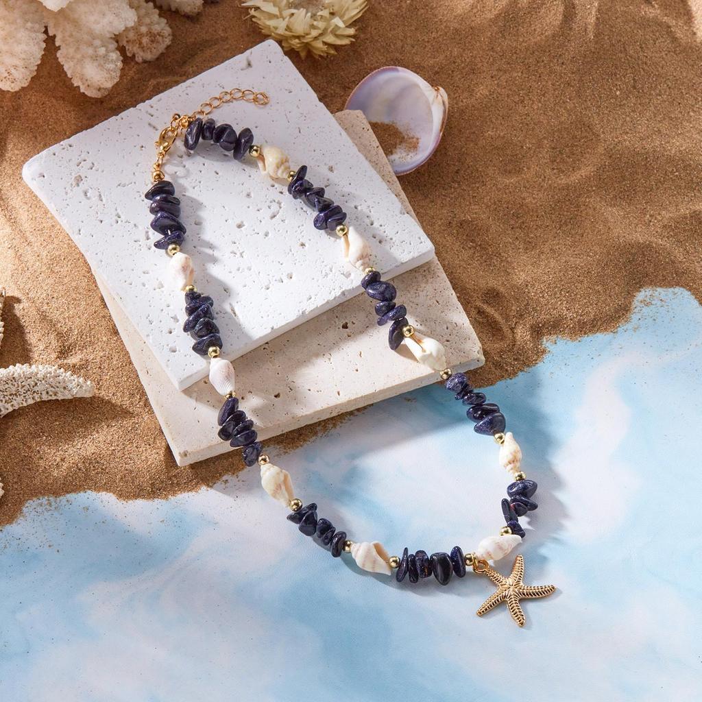Bohemian Ocean Starfish & Seashell Bracelet for Women: High-End Dopamine Design