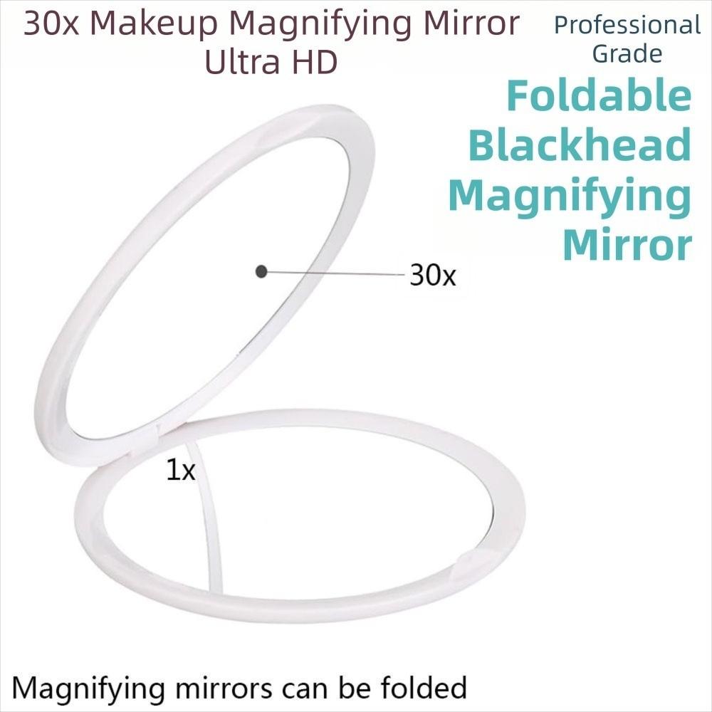 10-50x Magnification Folding Magnifying Makeup Mirror Double Sided Compact Pocket Mirror Women