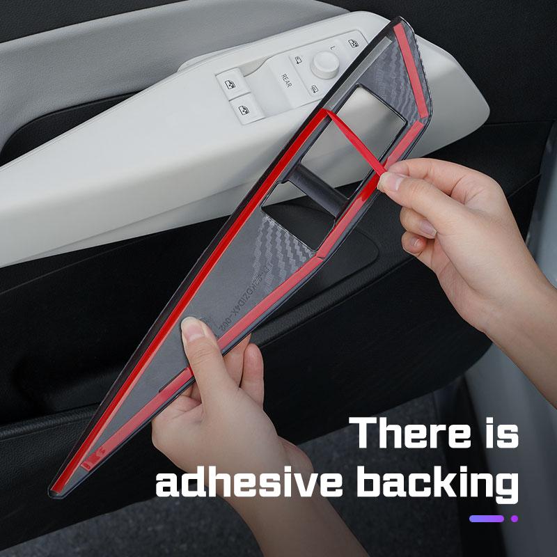 For Volkswagen VW ID3 id.3 ID.4X/CROZZ Car Door Handle Armrest Window Lift Panel Cover ABS Silver Carbon Sticker Car Accessories