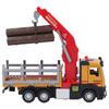 1:32 Timber Transport Crane Alloy Simulation Logging Truck with Light Sound for Children Toddlers Yellow