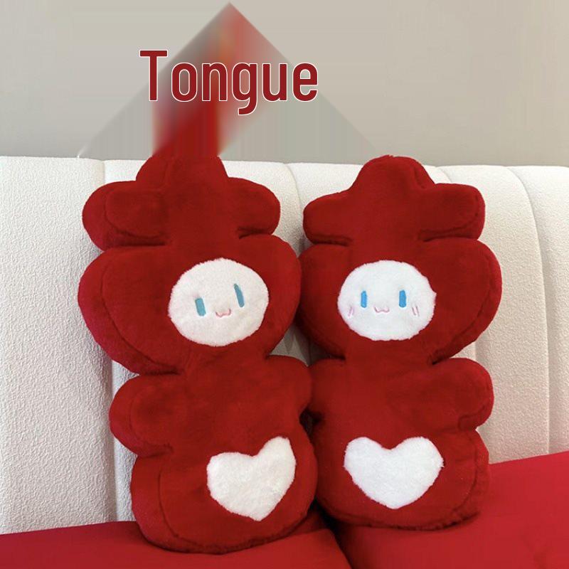 Wedding Double Happiness Plush Doll Pair - Newlywed Bed Decoration & Gift