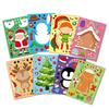 Xh053 Diy Christmas Santa Snowman Puzzle Stickers For Kids With Colorful Designs