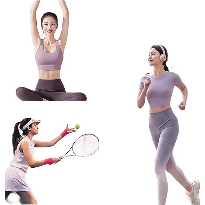 LangSha Women's Sports High-Intensity Fitness Running Anti-Shock Yoga 7A Antibacterial Beautiful Back Vest-Style Bra, Push-Up And Anti-Sagging