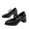 Spring and Autumn New French Medium Heel Coarse Heel Mary Jane  Shoes Fairy Wind Round Head Single Shoes Woman