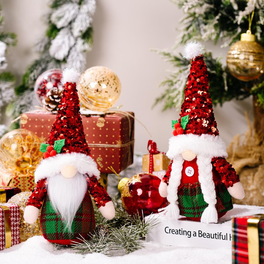 Nordic Gnome Plush Faceless Doll Christmas Decoration for Home Handmake Santa Elf Doll New Year kids Gifts Xmas Table Ornaments