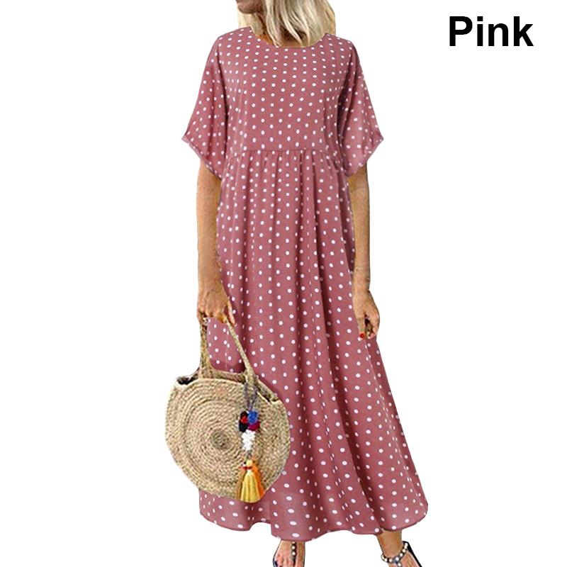 Maxi Dot Shirt Women Sleeve Casual Patchwork Dress Long Polka Maxi Dot Shirt Women Sleeve Casual Patchwork Dress Long Polka