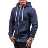 Men's Solid Stitching Drawstring Hooded Slim Fashion Jacket Coat Outwear