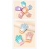 5 Colors Winter Kindergarden Kids Five-Finger Cartoon Knitted Gloves Girls Warm Thickened Plush Gloves Cute Bunny Gloves 3-5Y