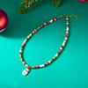 1-Piece Snowman Seed Bead Necklace, Colorful Festive Snowman Pendant Jewelry, Cute Seed Bead Necklace for Women, Suitable for Ch