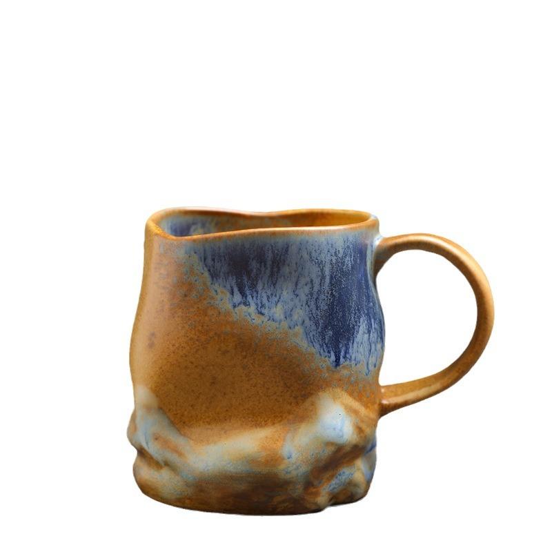 Zhai Jifeng Ceramic Cup Special-Shaped Creative Irregular Water Cup Supply Kiln Change High Value Coffee Cup