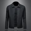 And New Style Pure Color Turn-Down Collar Cardigan Mens Business Casual Multi-Wear Plus Size Slim Outerwear JK9251