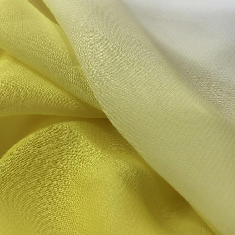 Gradient Chiffon Fabric By The Meter For Clothes Skirts Dresses Sewing Black White Blue Summer Cloth Thin Drape Transition Color