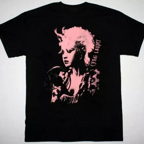 Cyndi Lauper artwork T-shirt black unisex B1510_23.webp Unisex T-Shirt S