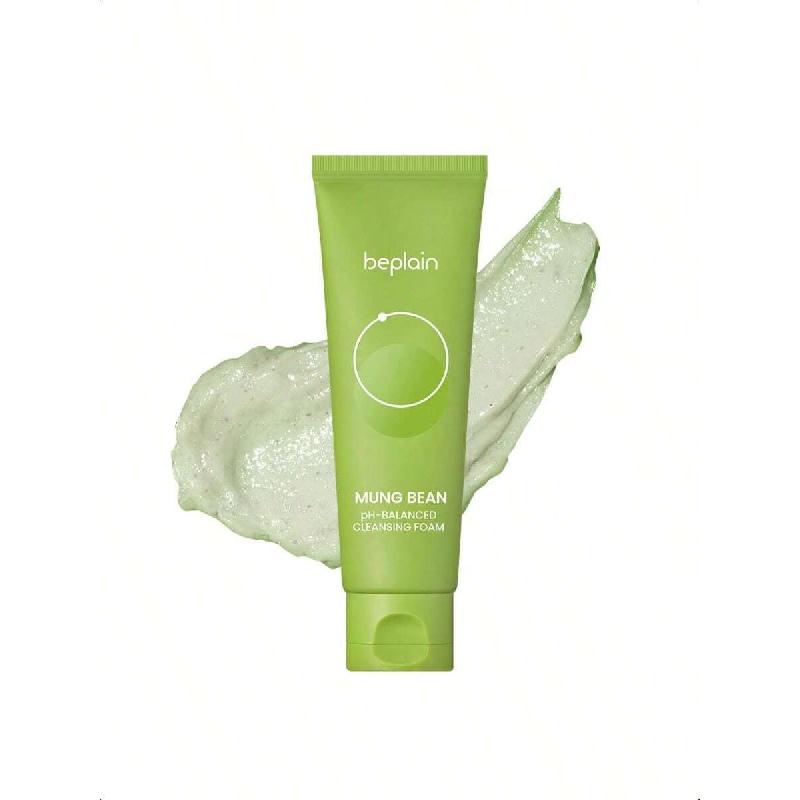 Beplain Mung Bean PH-Balanced Cleansing Foam160ml | Fragrance-Free | Non-Comedogenic Tested | Deep Pore Facial Cleanser | Suitable For Sensitive Skin