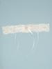 1Pc White Faux Pearl Lace Bridal Garter Belt, Wedding Thigh Garter For Brides