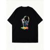 White T Shirt With Colorful Headphones Drip Design For Music Lovers Casual Wear