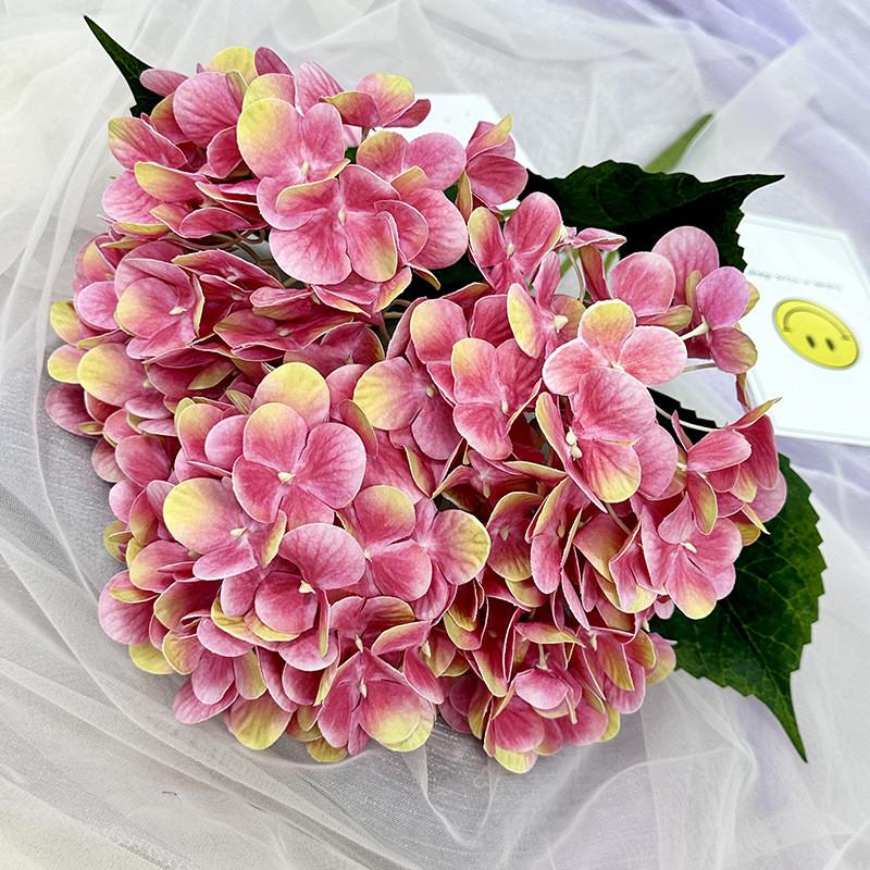 Elegant Hydrangea Artificial Flower Set With Silk Fabric For Home Decor And Wedding Arrangements