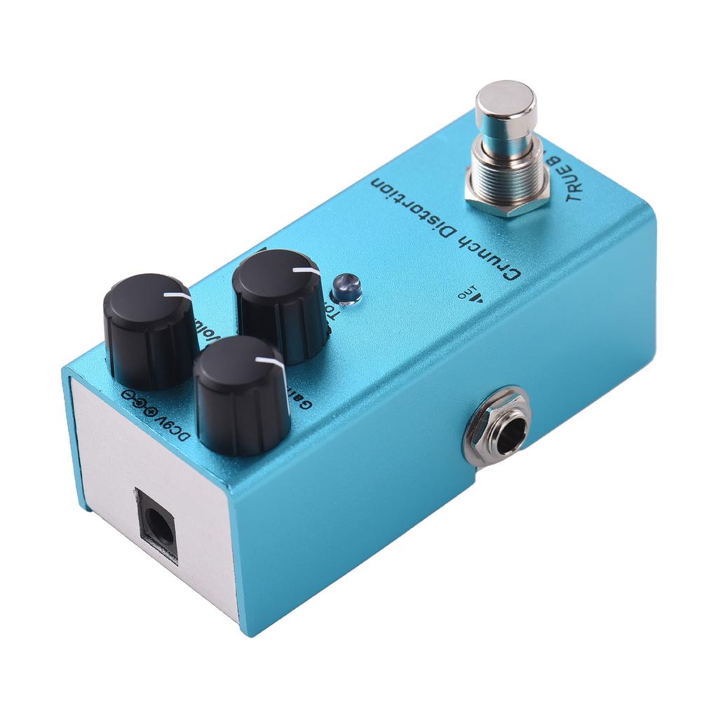 Gitarre Crunch Verzerrung Effektpedal Gain Lautstärke Ton Regler Knopf DC 9V 6,35mm Ein- und Ausgangsschnittstelle Elektrisch