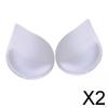 2x Round Foam Yoga Bra Lifter Fake White