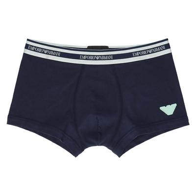 Emporio Armani SHINY LOGOBAND Glänzende Unterhosen mit Logobund und Frontöffnung, EU-Größe, Herrenunterwäsche, 54045129 (54045129-4-68), Marine