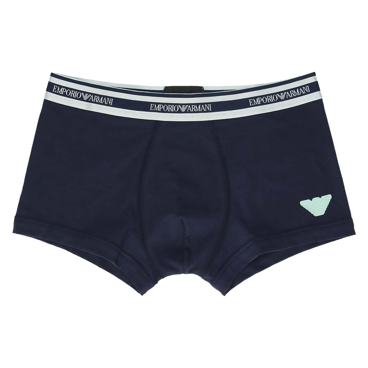 

Emporio Armani SHINY LOGOBAND Logo-Inscribed Shiny Waistband Boxer Briefs with Front Closure, EU Size, Men s Underwear, 54045129 (54045129-3-68), Navy