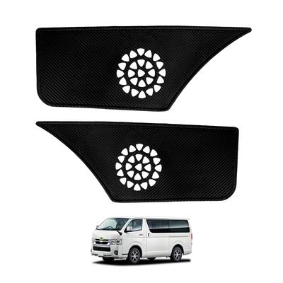 CARTIST Door Kick Guards Door Trim Protectors for Toyota Hiace Regius Ace 200 Series Carbon Fiber Look 2-Piece Set