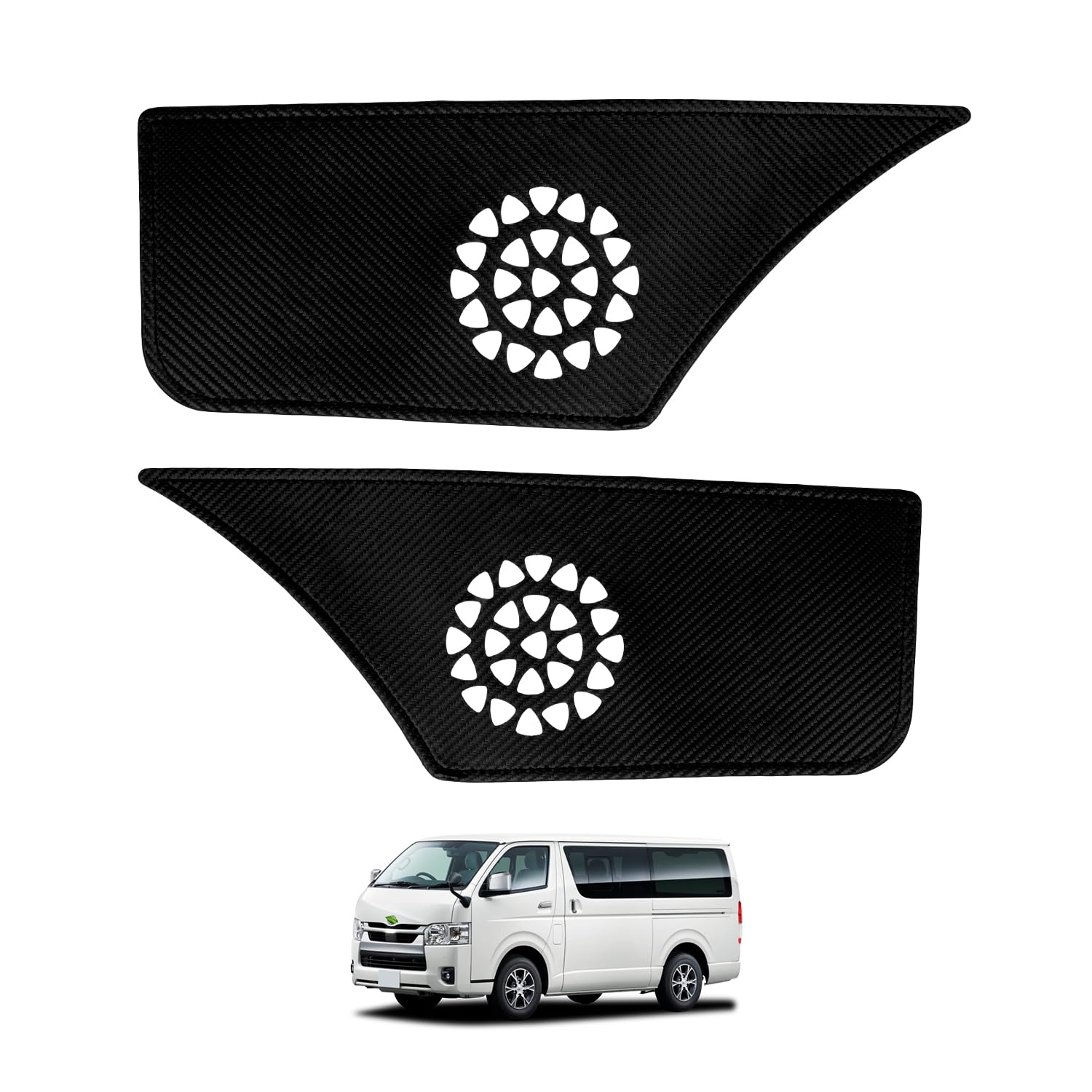 

CARTIST Накладки на пороги дверей Захисні накладки на двері для Toyota Hiace Regius Ace Серія 200 З виглядом вуглецевого волокна Набір з 2 шт.