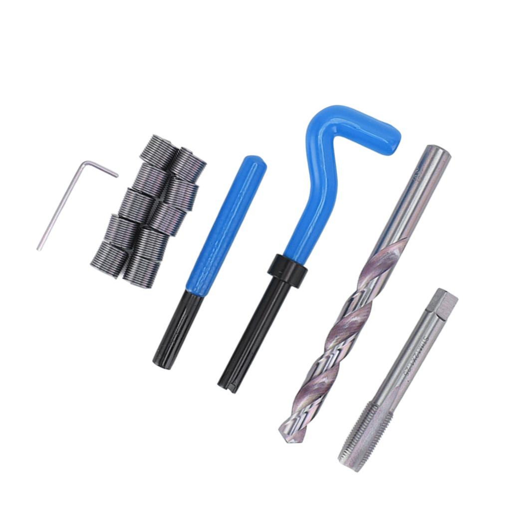 Kit de Reparación de Roscas M12 X 1.25 Kit de Insertos Roscados de Alta Resistencia para Reparar Roscas Dañadas Azul