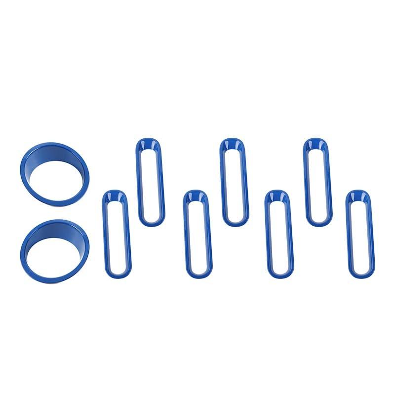 

Декоративная крышка фар автомобиля из АБС-пластика, декоративные наклейки на решетку радиатора для Jeep Wragnler JK 2007-2017, аксессуары для экстерьера автомобиля синий