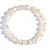 Natural gold and silver silk shell moonlight snail bracelet, Tai Chi pattern cat's eye effect, white disc shell batch, jade mother of pearl bracelet