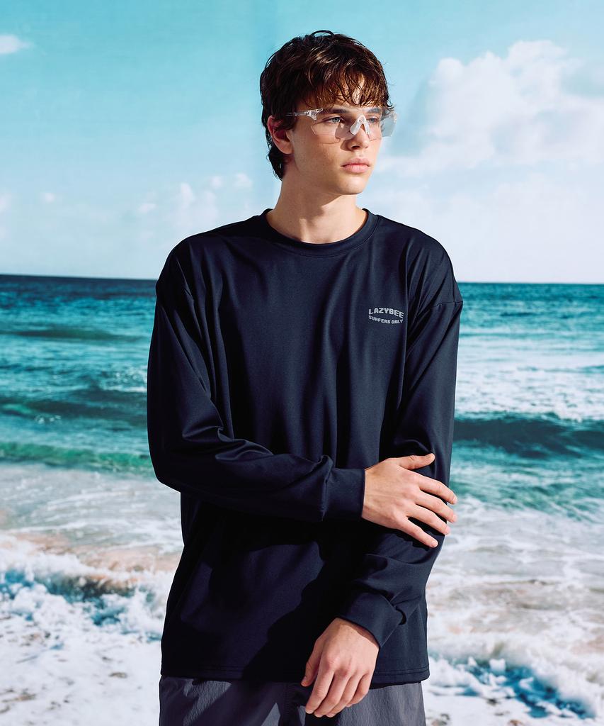 Leijibi Dry-Cooling Oversized Top Long Sleeve Rash Guard W Black 2