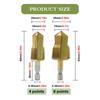 4/6 point hexagonal handle tapping lifting drill bit three blade step drilling water electrician PPR water pipe drilling tool