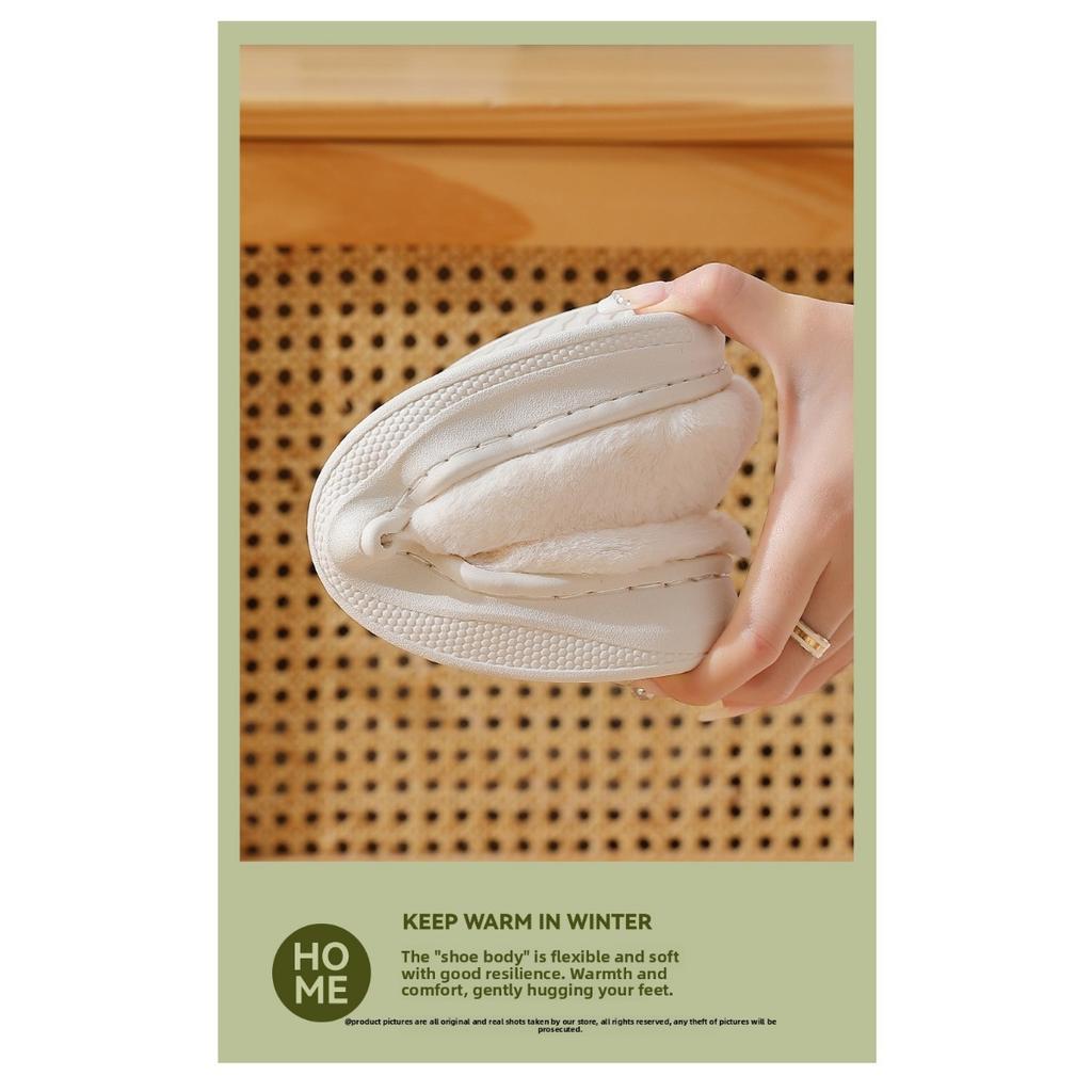 Home Furry Slippers for Women In Winter Cartoon Cute Fur Slippers for Men In Winter Home Furry Warm Cotton Slippers for Men