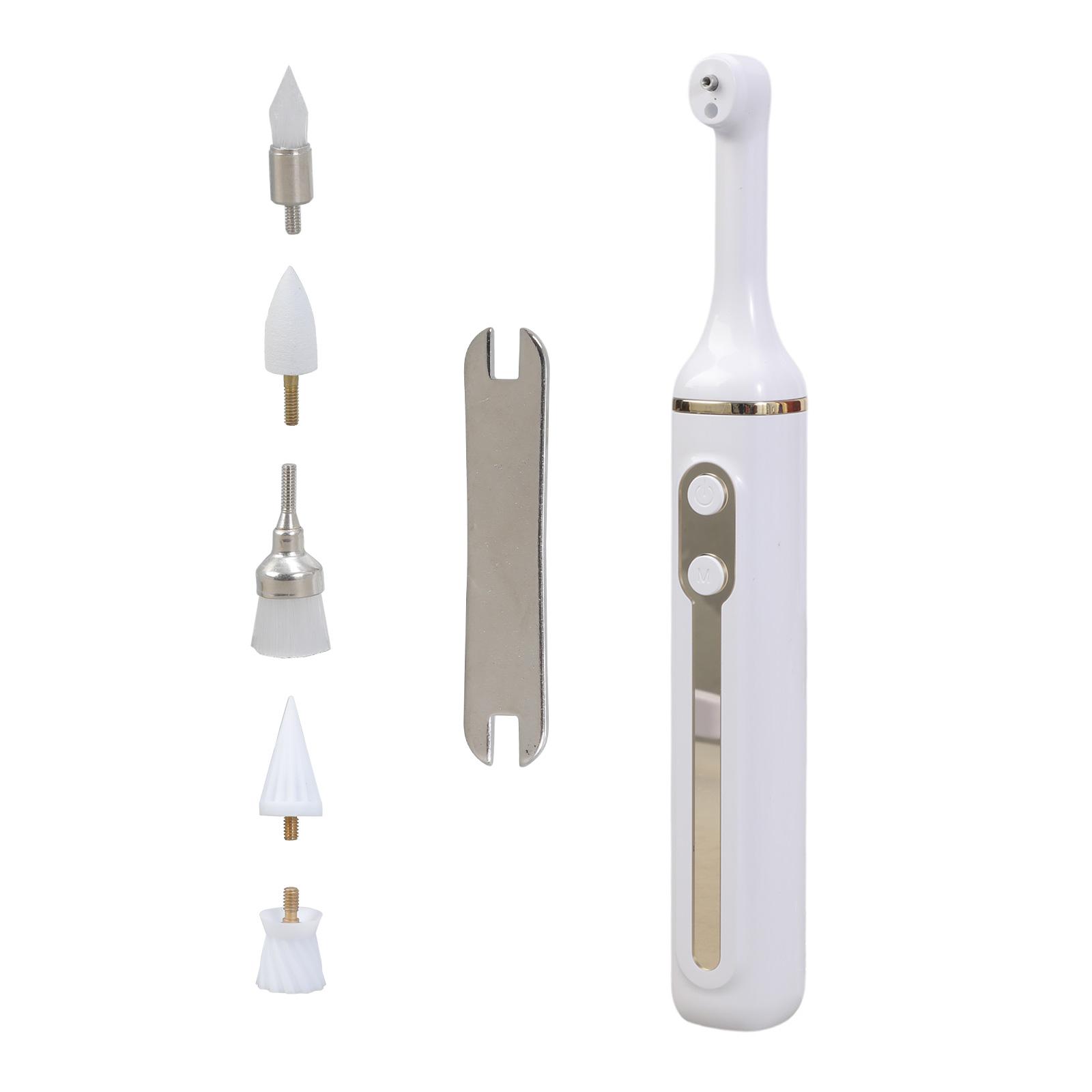 

Набор электрической зубной полировки Набор для электрического отбеливания зубов Набор инструментов для чистки для семейного использования с 5 полировальными головками и режимами