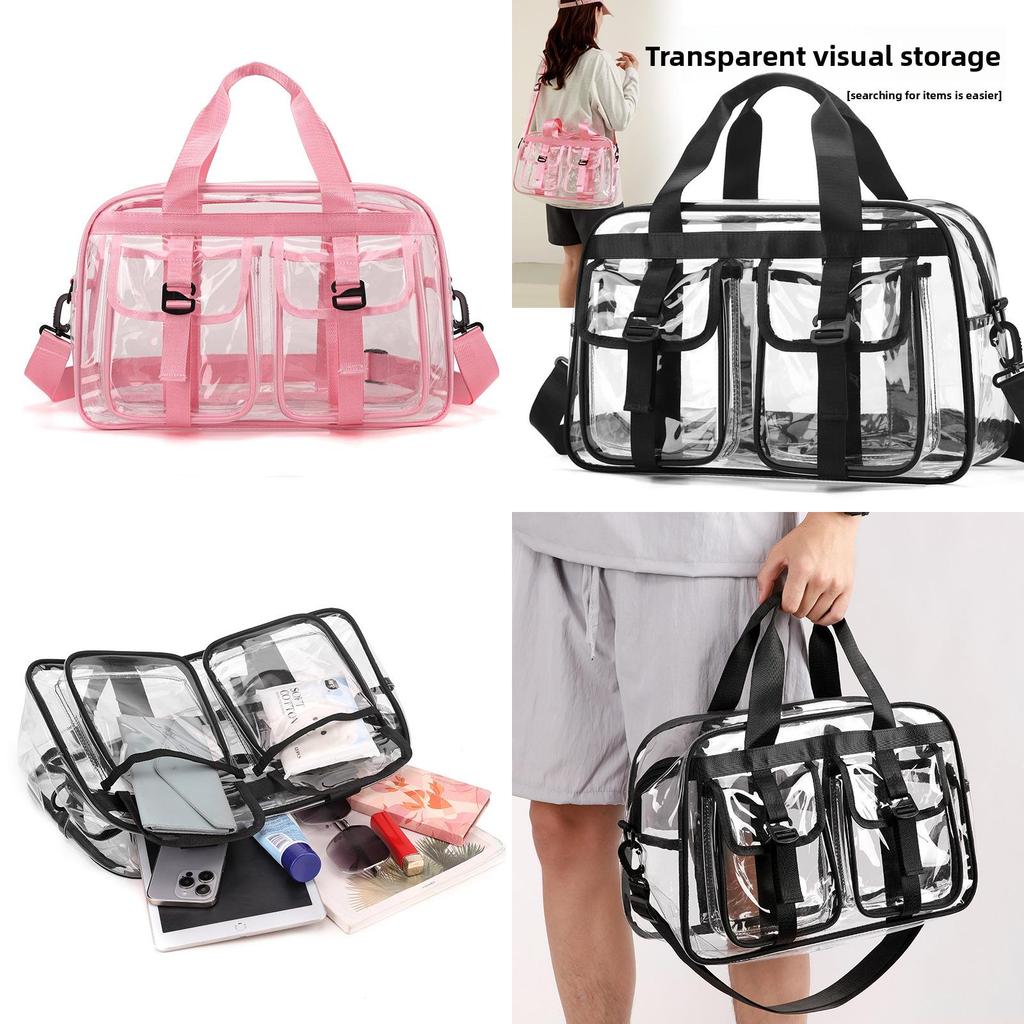 Pvc Large Capacity Sports Stadium Event Transparent Travel Bag With Waterproof Design For Casual Travel