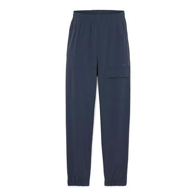 Solid Color Cuffed Casual Pants Men Bottoms Deep-Sapphire-Blue A6M59