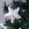 6Pcs/set Plastic Xmas Star Hanging Ornaments Cute Christmas Balls Pendants  Party Supplies