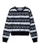 YOUHEE Star Stripe Cardigan Black