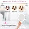 LED Makeup Mirror With Adjustable Dimming Rotating Storage USB Vanity Mirror Light Up Your Beauty Routine