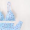 European & American Floral Bikini Set with Tie-Up Skirt - Women's Candy Color Print, 3-Piece Swimsuit