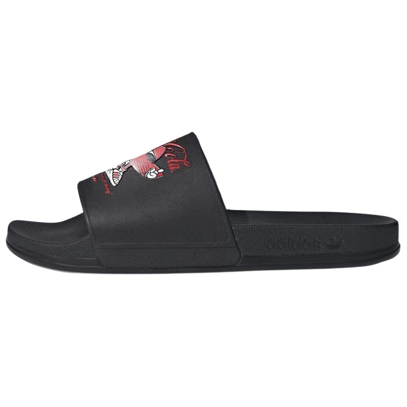 Adidas Originals × Coca-Cola Adilette Comfortable Slide Sandals Unisex Footwear Black Red KH6902 39