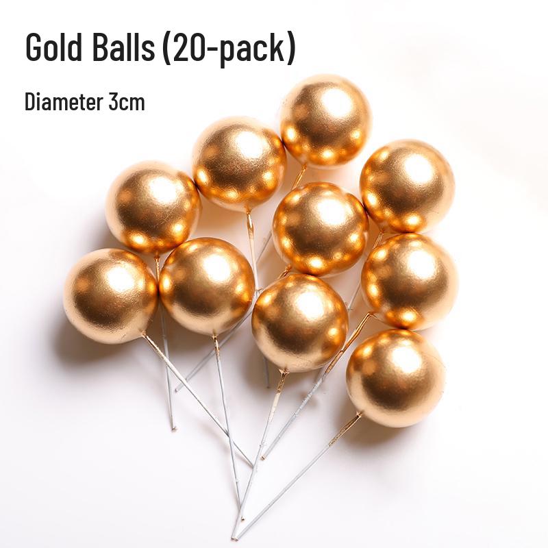 Cake Decoration Balls: Gold & Silver Spheres for Baking & Christmas Decor