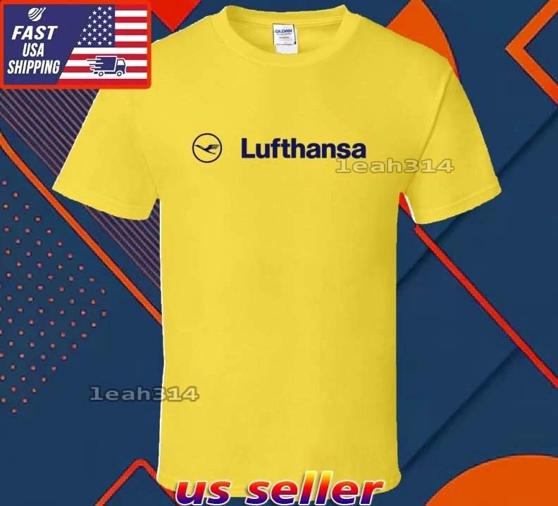 New Shirt Lufthansa Logo T-Shirt Funny American Usa Unisex Size S-5XL S