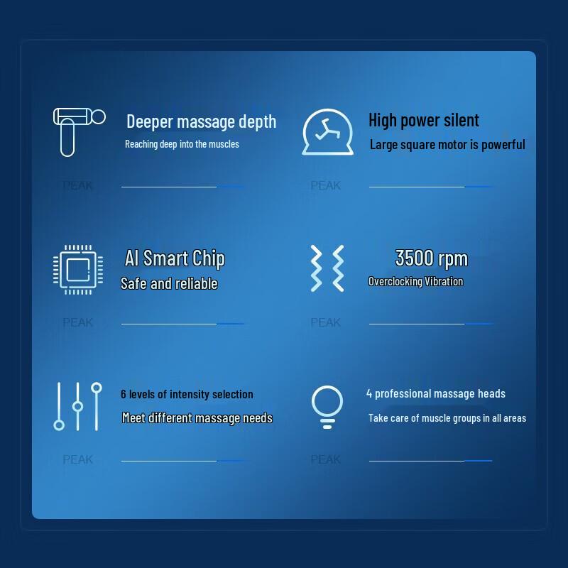 PEAK Mini Percussion Muscle Massager CN plug (adapter included)