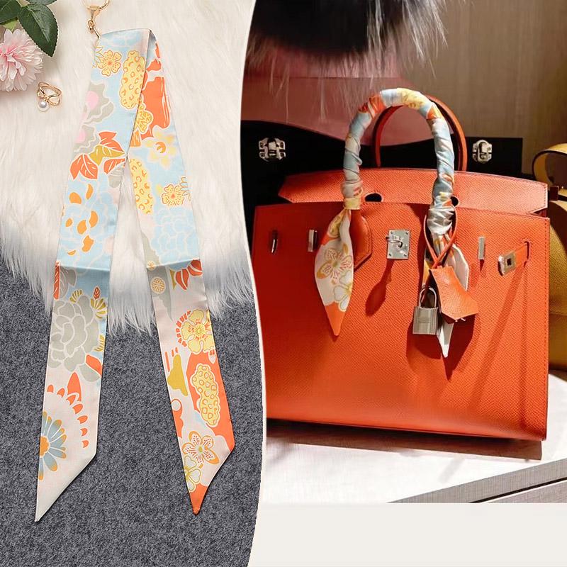 2024 Trendy Silk-Style Scarf Handle Wrap for Bags