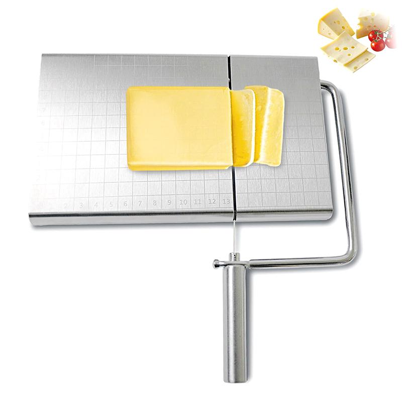 Cheese Slicer With Wire - Adjustable Stainless Steel Block Cheese Cutter, Heavy Duty Wire Cheese Slicer Kit
