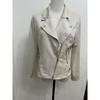 Women's Jacket Spring and Autumn New Slim Fit Lapel Zipper Ladies Coats Tops Fashion Long Sleeve Leather Fleece Warm Short Jackets for Women