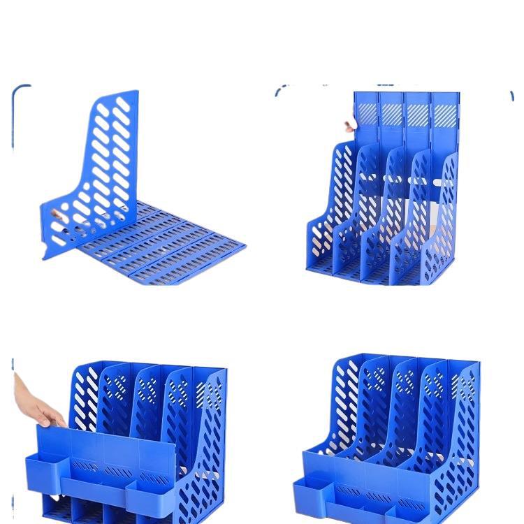 Four-Layer File Rack Basket Set for Office Organization