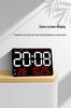 Large LED Digital Alarm Clock - Silent Weekday Display for Living Room
