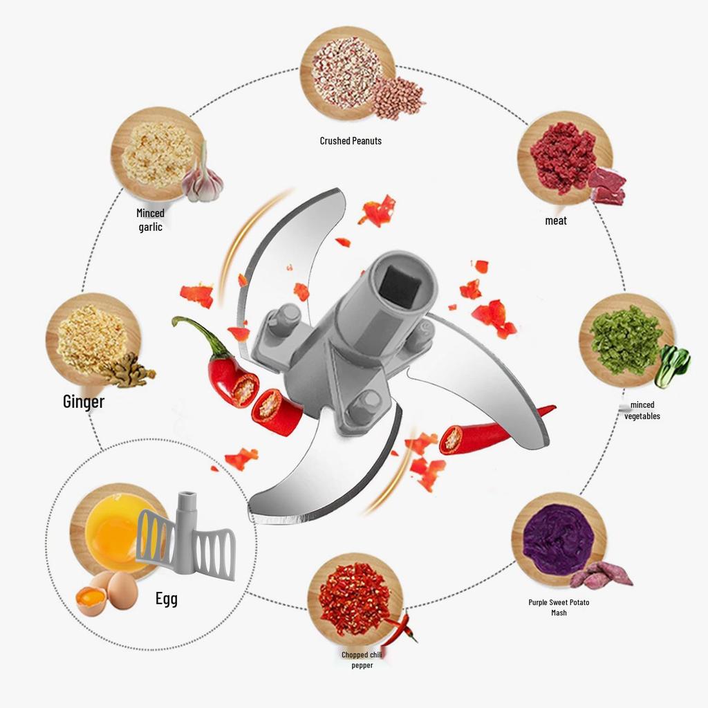 Hachoir et hachoir à ail manuel multifonctionnel pour la cuisine et les aliments pour bébé